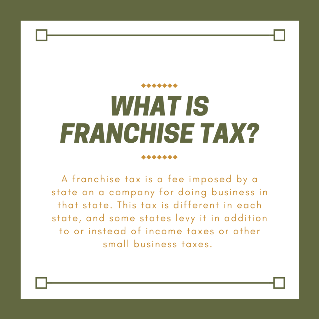 WHat is franchise tax